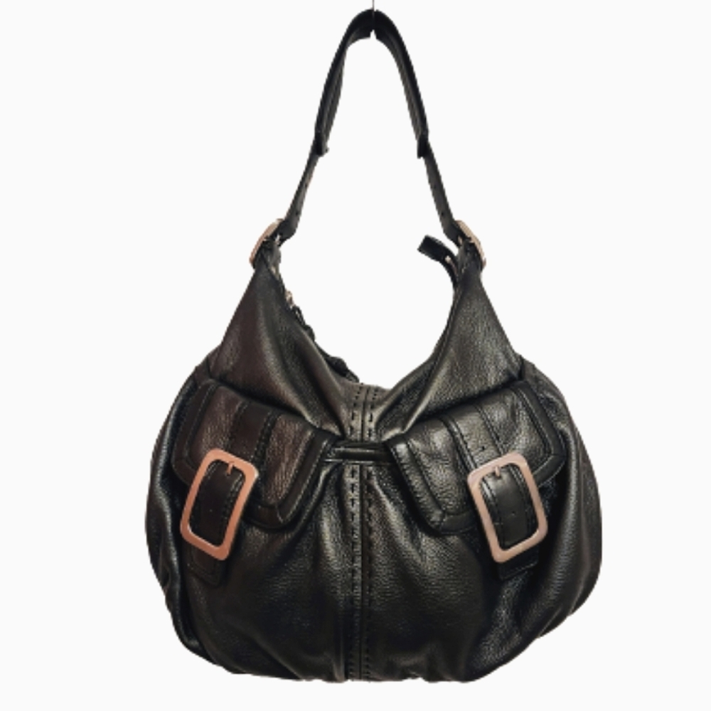 Cole Haan Black Leather Hobo Bag